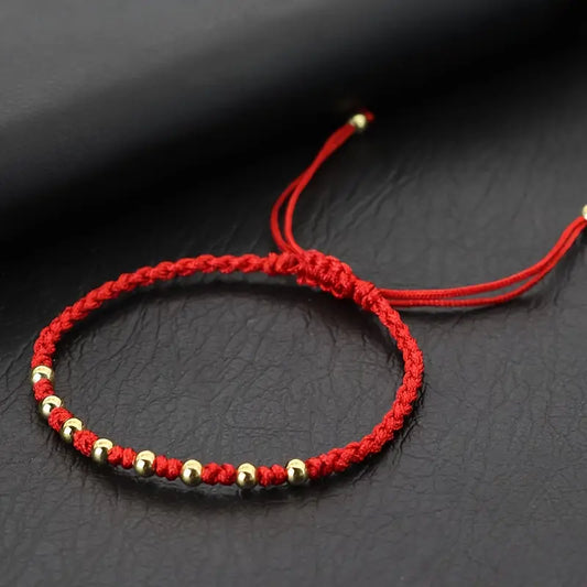 PULSERA HILO ROJO - CUENTAS